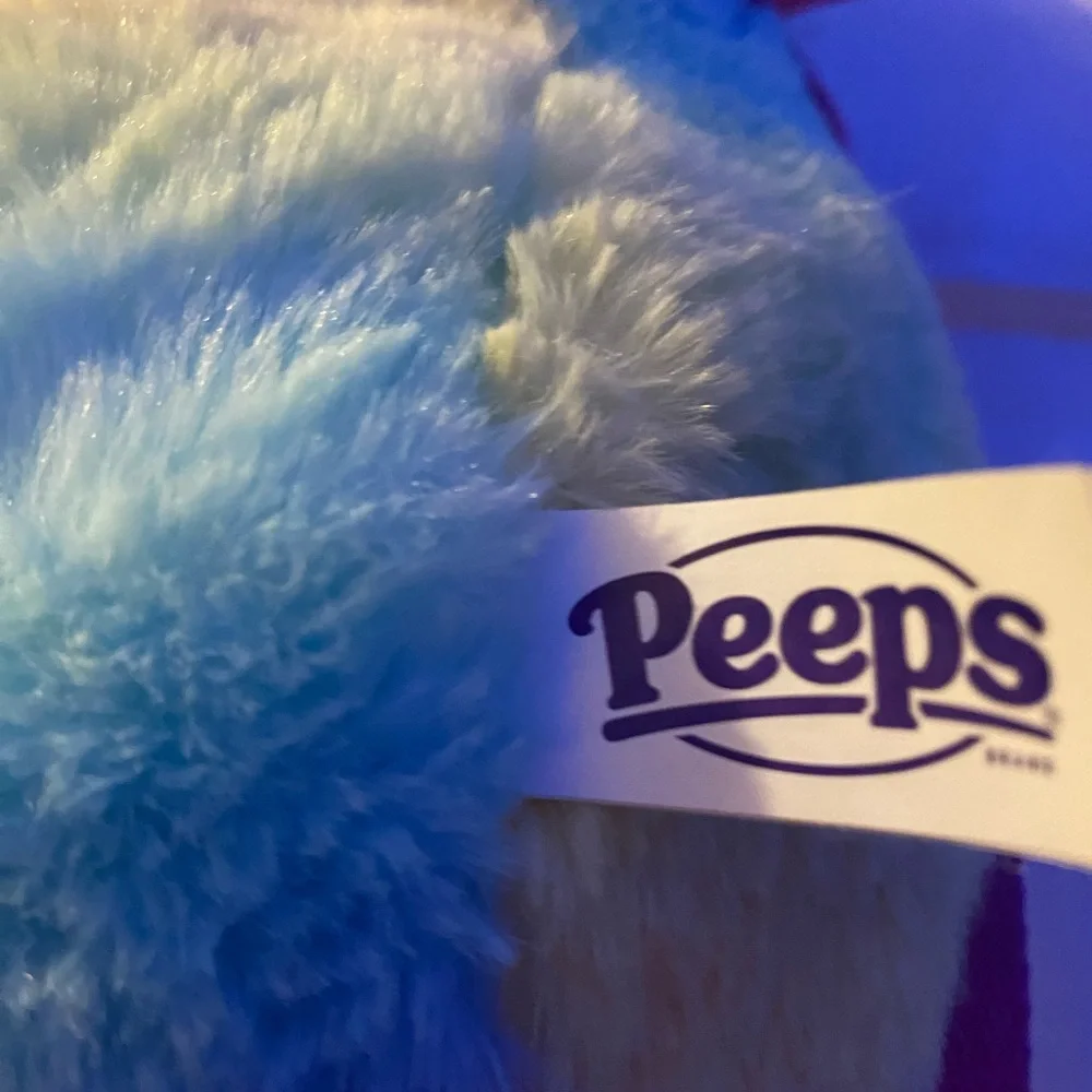 Peeps Zipper backpack Adorable Purple and Pink Stuffed Bunny Plush - Picture 5 of 14